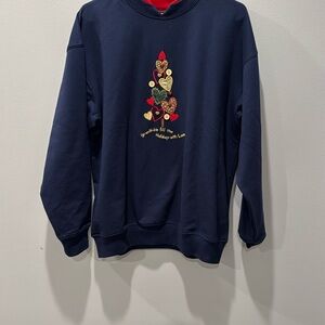Navy Grandma Holiday Tree Sweater